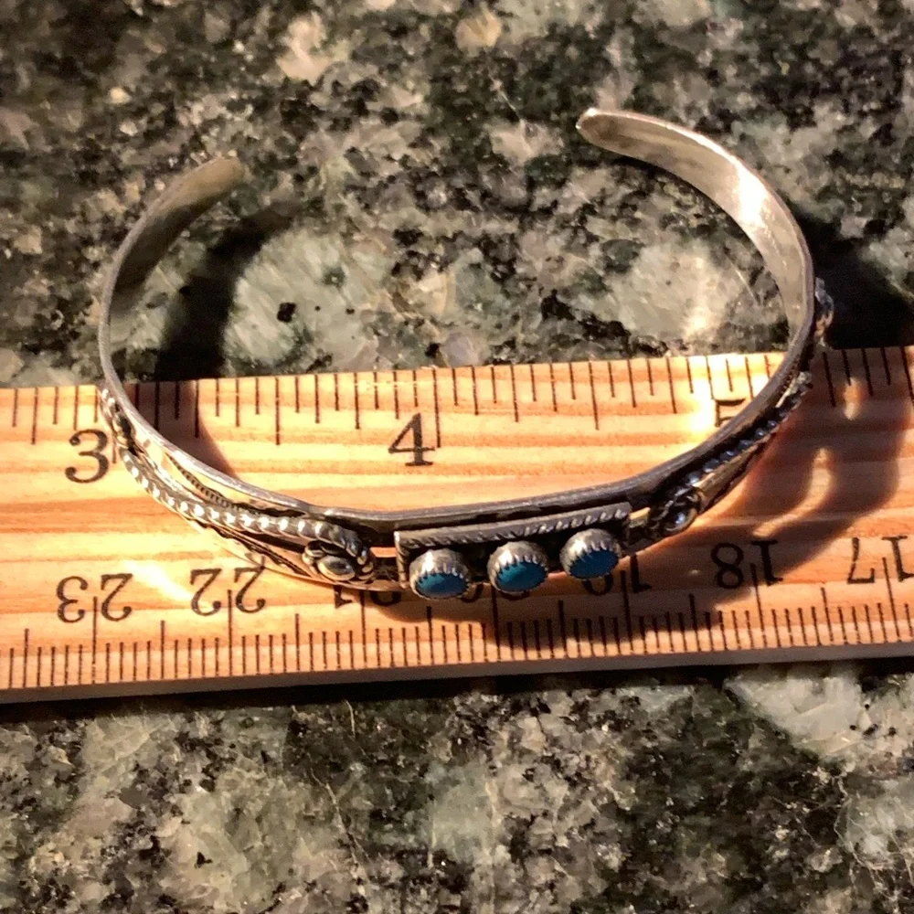Genuine Turquoise Cuff - Picture 5 of 8
